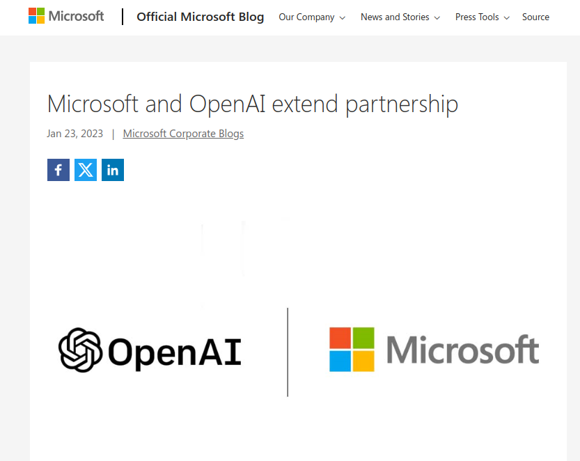 Partnership Microsoft OpenAI