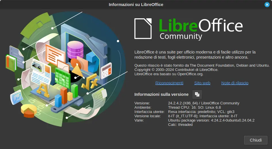 LibreOffice 24.2 in Linux Mint 22