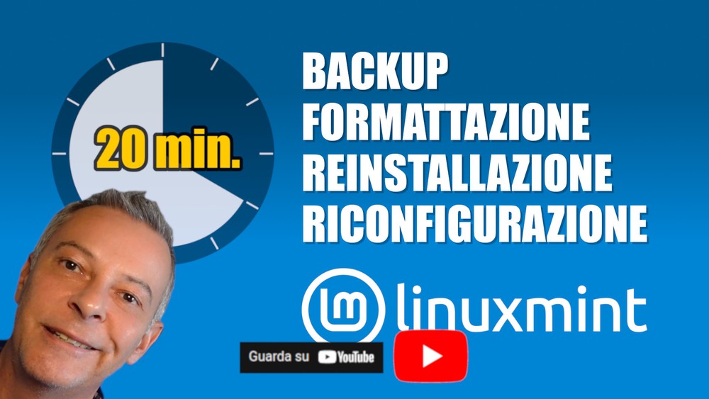 Riconfigurazione rapida di Linux Mint (su YouTube)