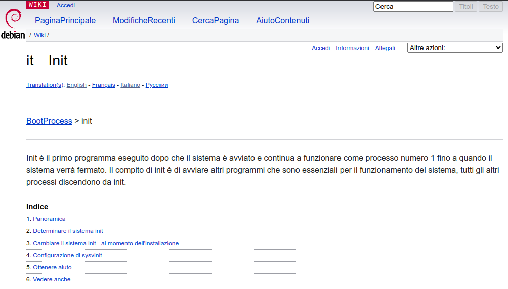 Documentazione Debian a proposito di init