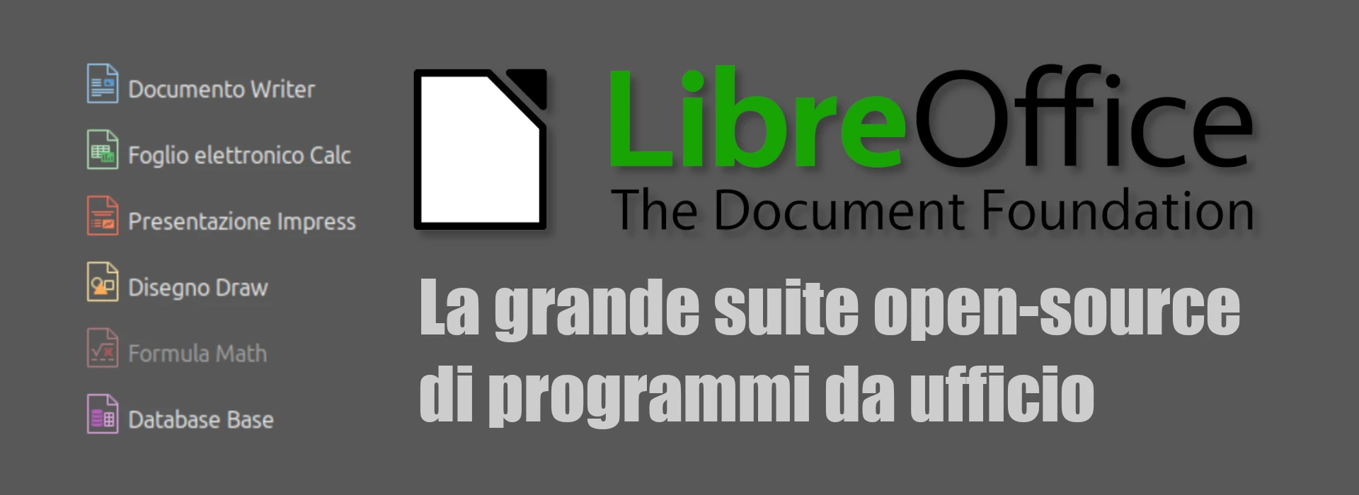 Libreoffice Suite di programmi da ufficio per Linux (Copertina)