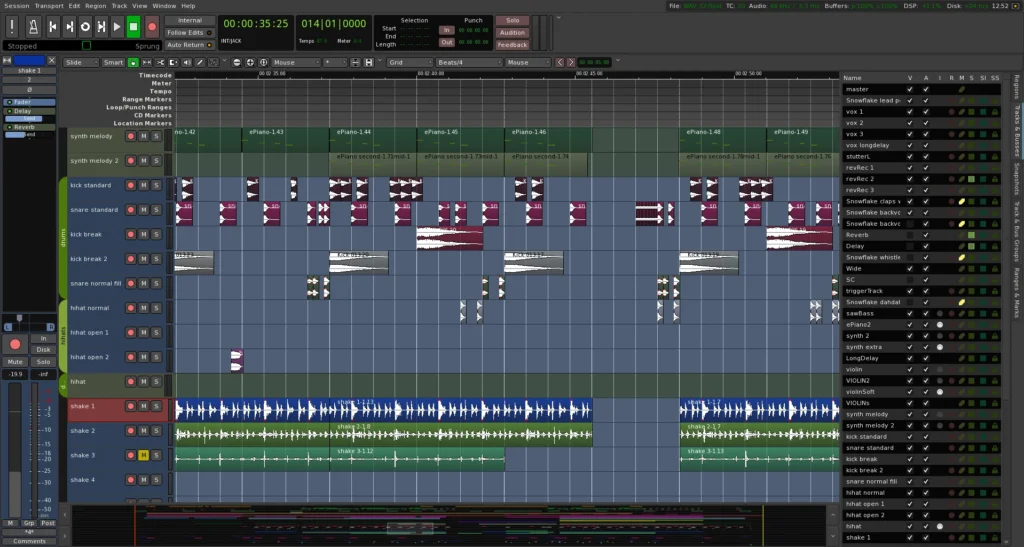 Ardour DAW: workstation audio digitale professionale open-source