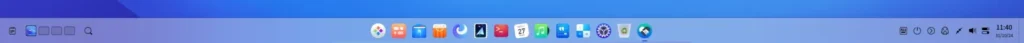 La dock di Deepin 23