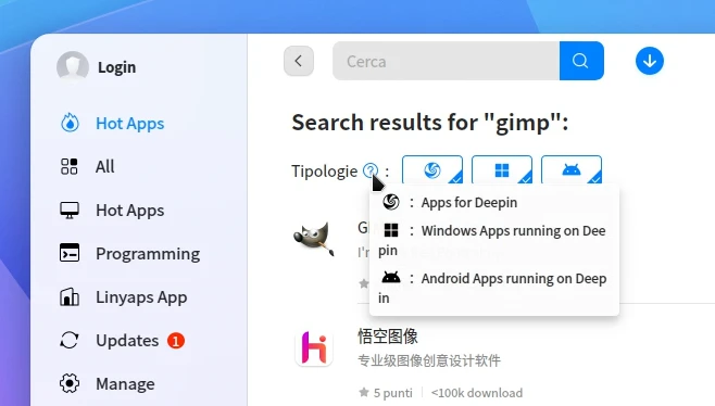 Dettaglio dell'app store di Deepin 23