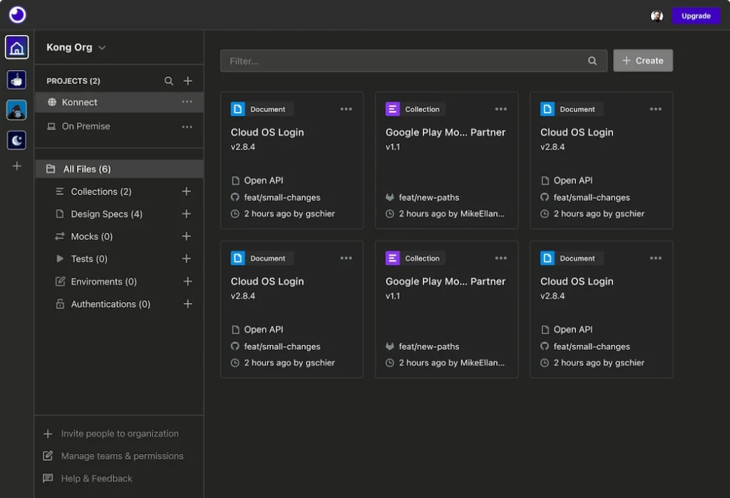 Schermata di Forgejo per il test di API in Linux