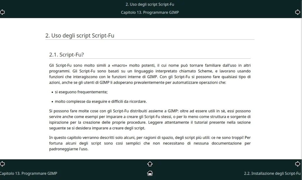 Documentazione di ScriptFu, il linguaggio di programmazione di Gimp